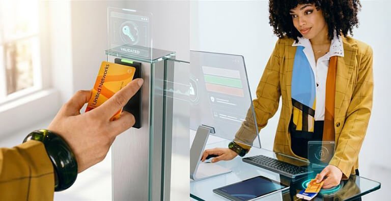 people logging in with smart cards